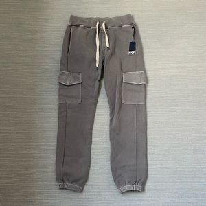 NSF Cargo Sweatpants Army green_grey color